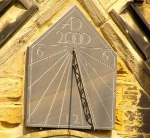 New sundial on the Church porch.